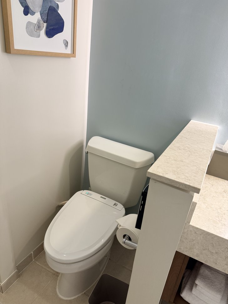 洗浄機能付きトイレとカウンター